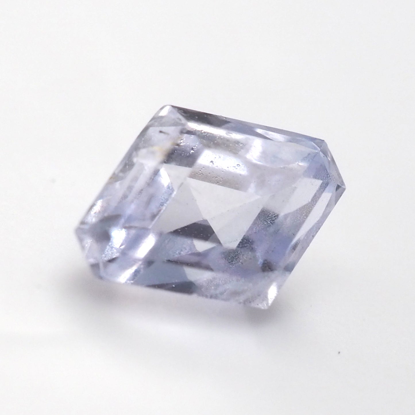 Lilac sapphire lozenge step cut .98ct