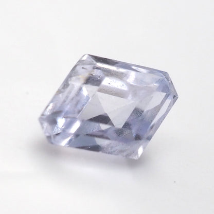Lilac sapphire lozenge step cut .98ct