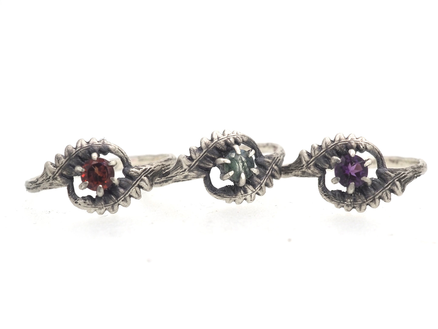 Fernfinity and gemstone ring