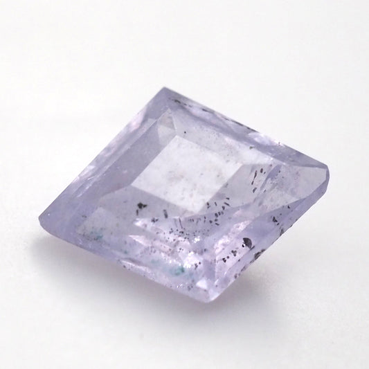 Milky blue sapphire lozenge step cut .33 ct