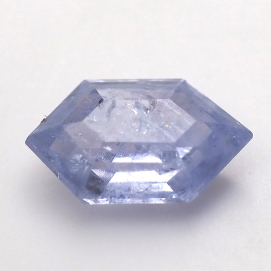 Milky blue sapphire hexagon step cut .78ct