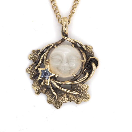 Moon and star pendant
