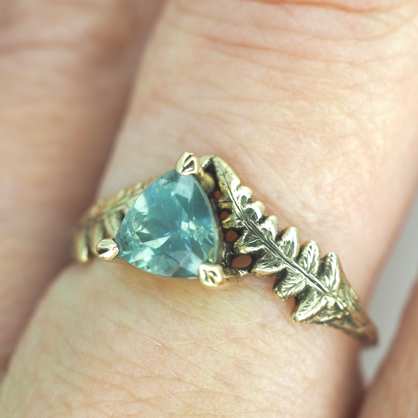 Timberline ring with teal sapphire