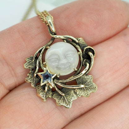 Moon and star pendant