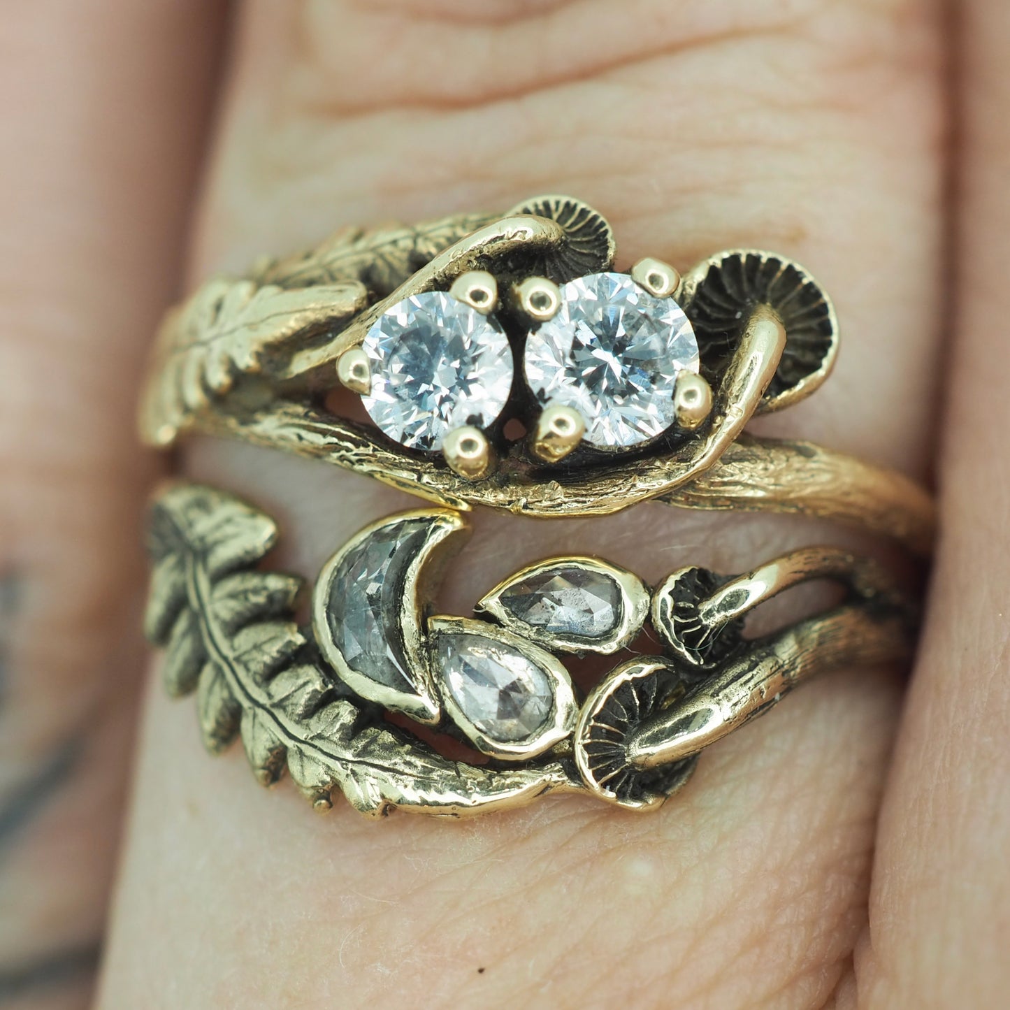 Celestial mushroom wave ring