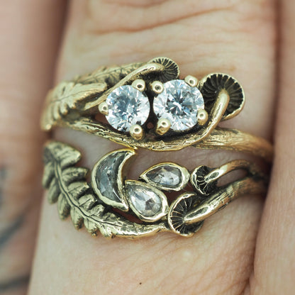 Celestial mushroom wave ring