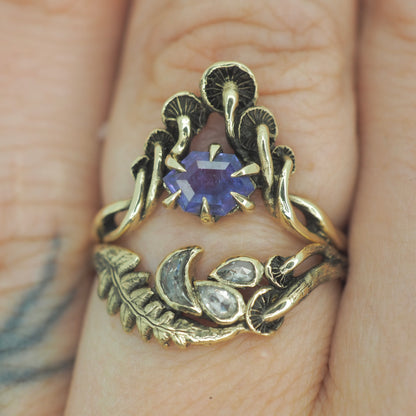 Celestial mushroom wave ring