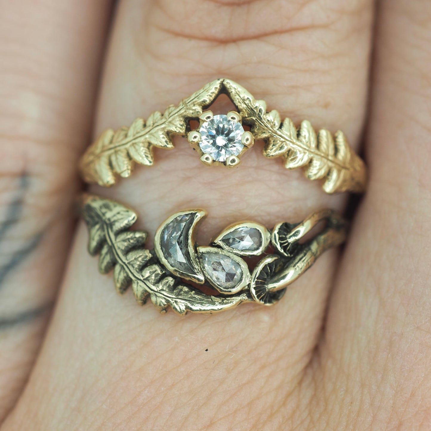 Celestial mushroom wave ring