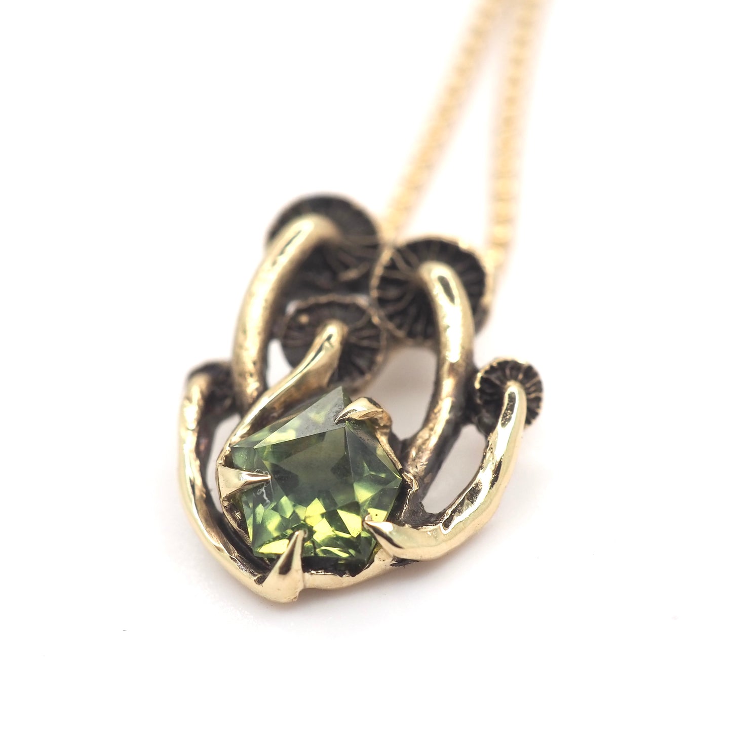 Mushroom pendant with Australian sapphire