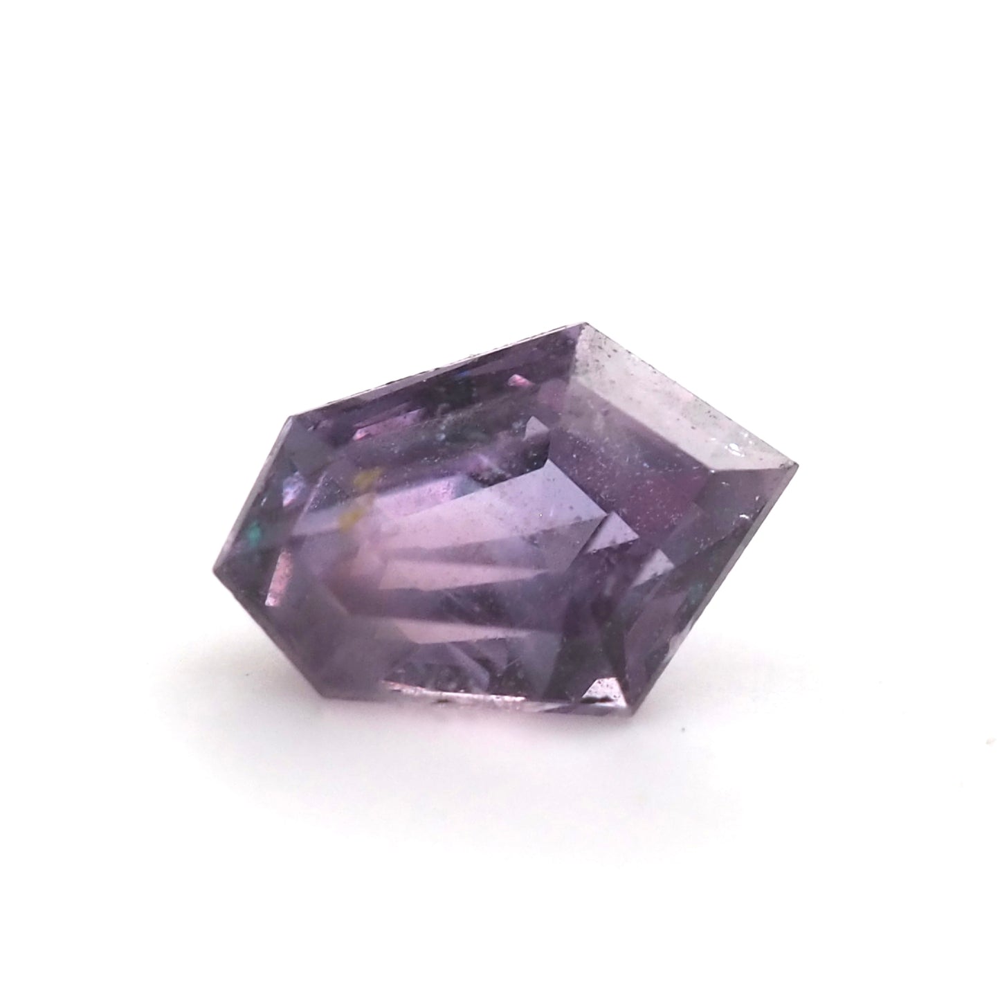 Purple sapphire step cut shield .53 ct
