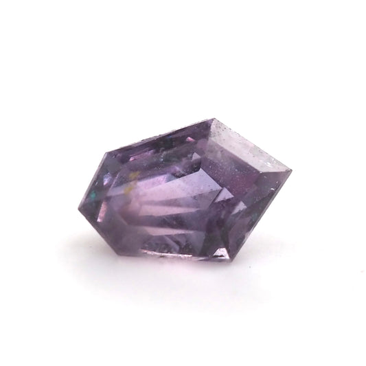 Purple sapphire step cut shield .53 ct