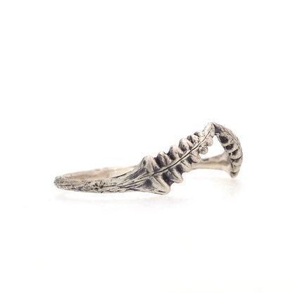 Lady fern ring silver