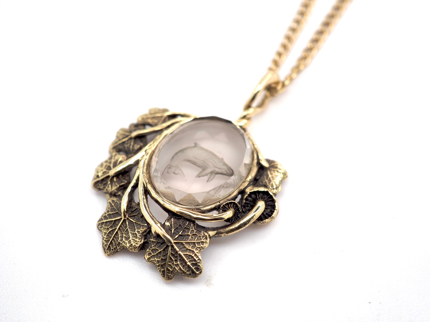 Whale intaglio pendant