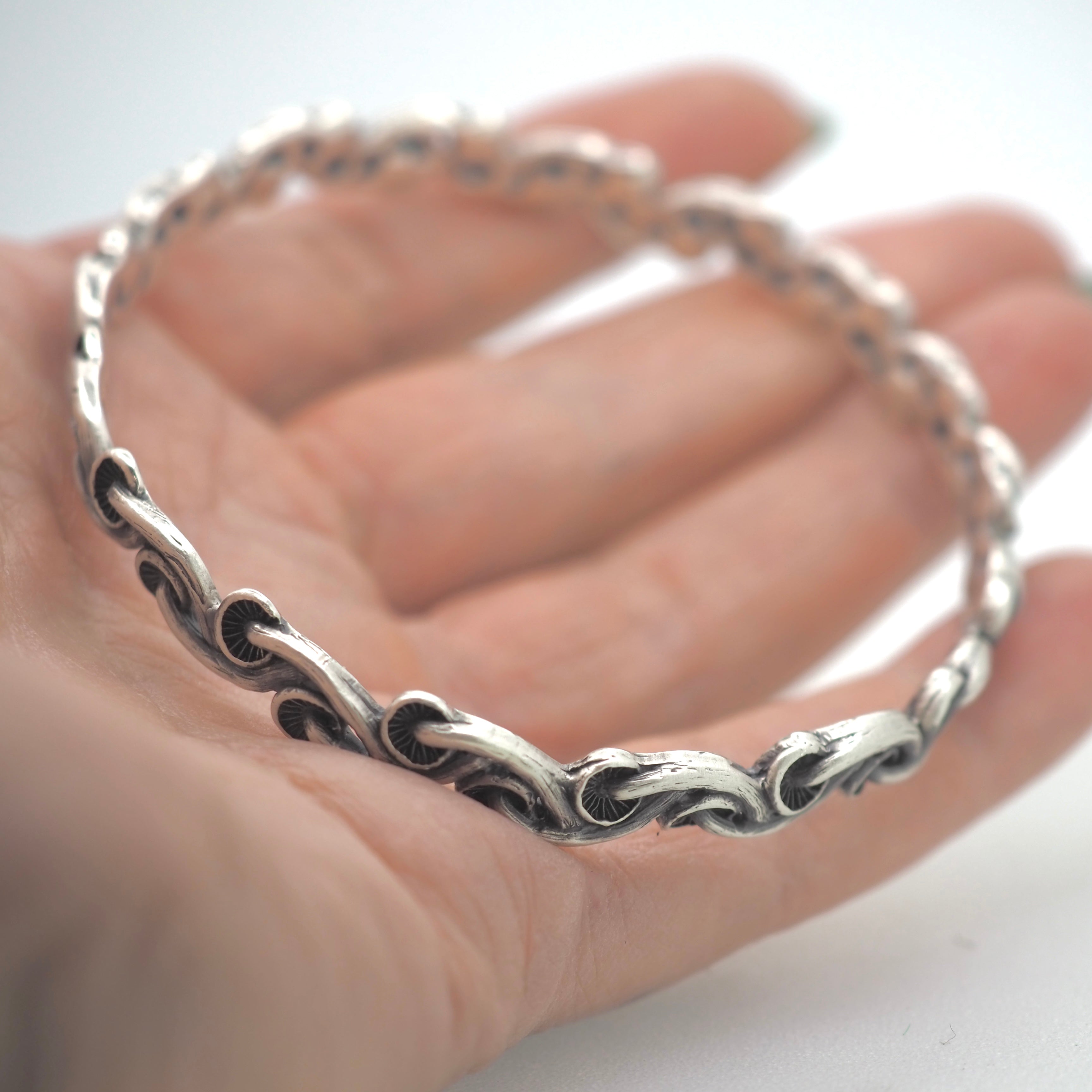 Mushroom infinity bracelet