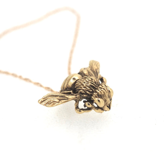 Honey Bee gold pendant
