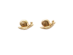 snail earrings in gold