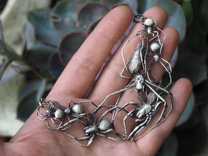 Web of spiders necklace