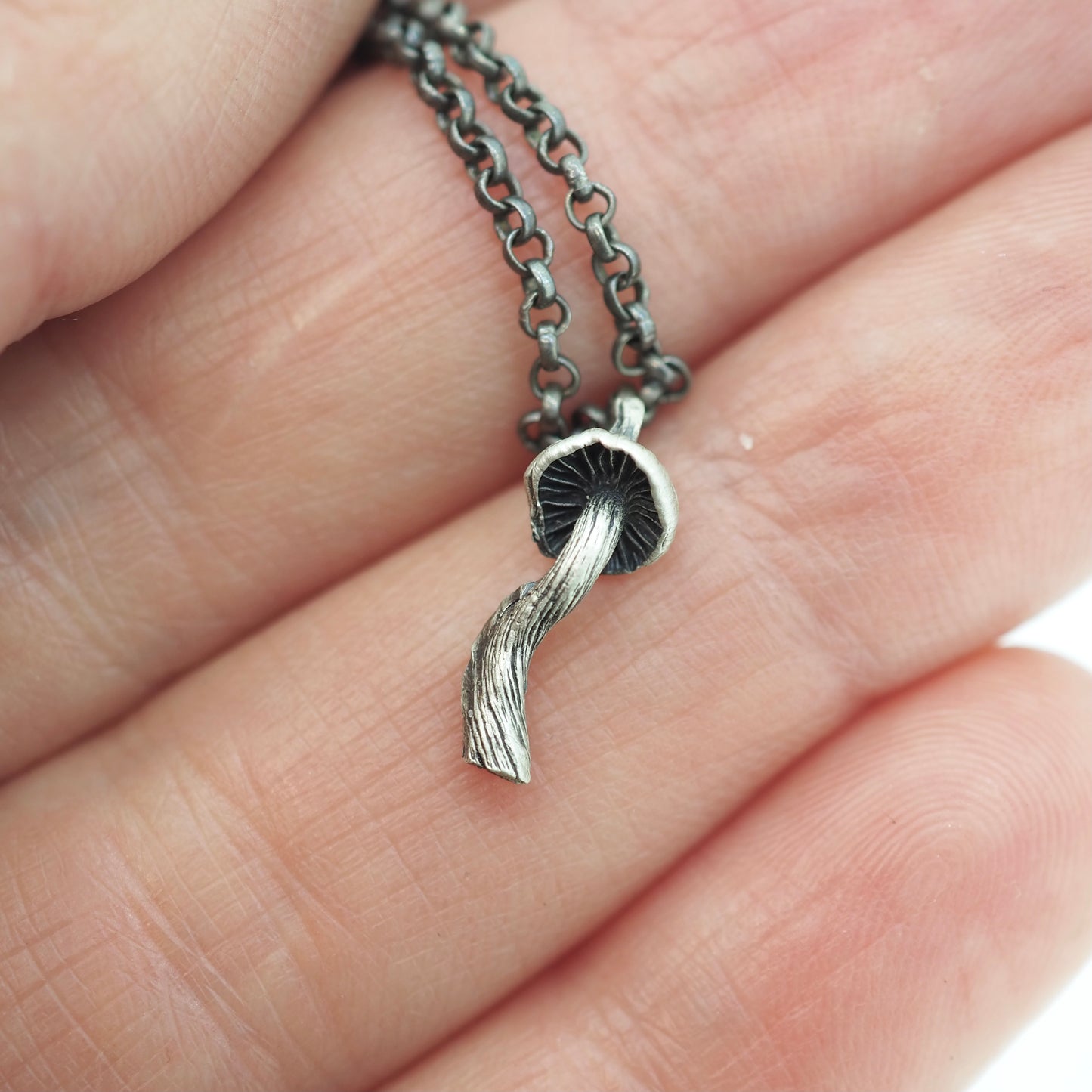 Tiny mushroom pendant