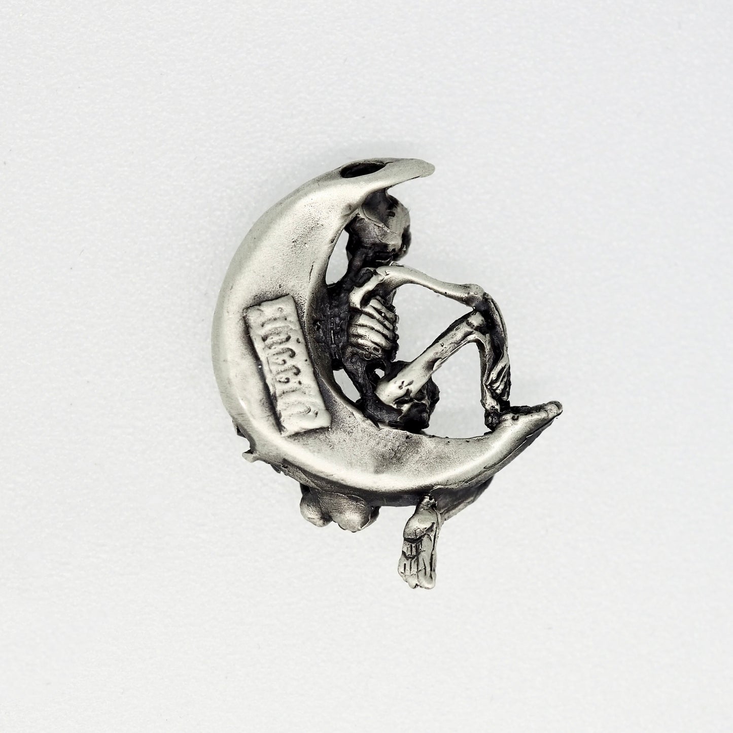 Skeleton in the moon necklace