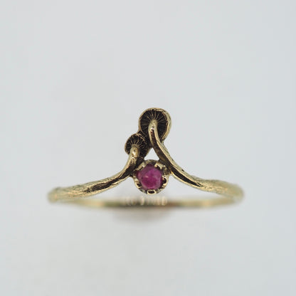 Tiniest twins gemstone ring