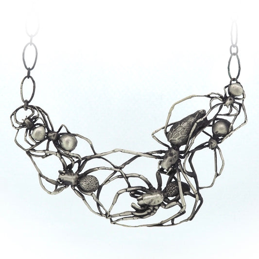 Web of spiders necklace