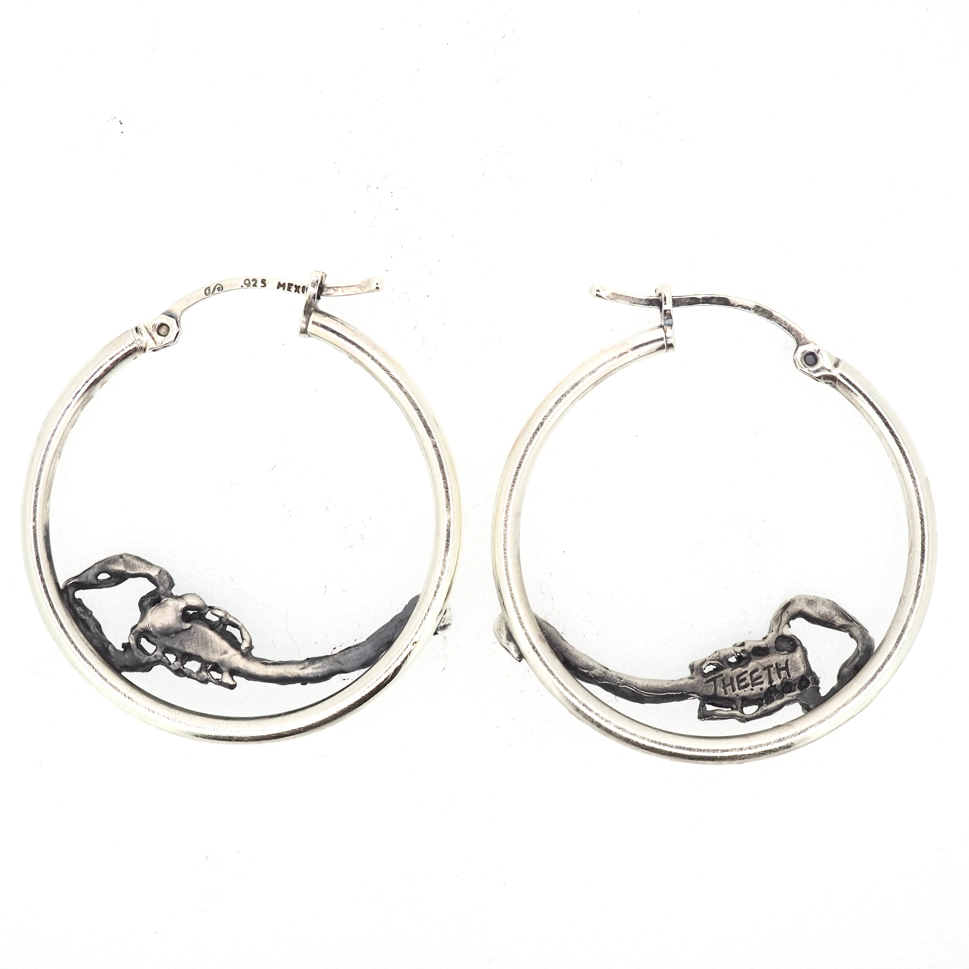 scorpion mini hoop earrings