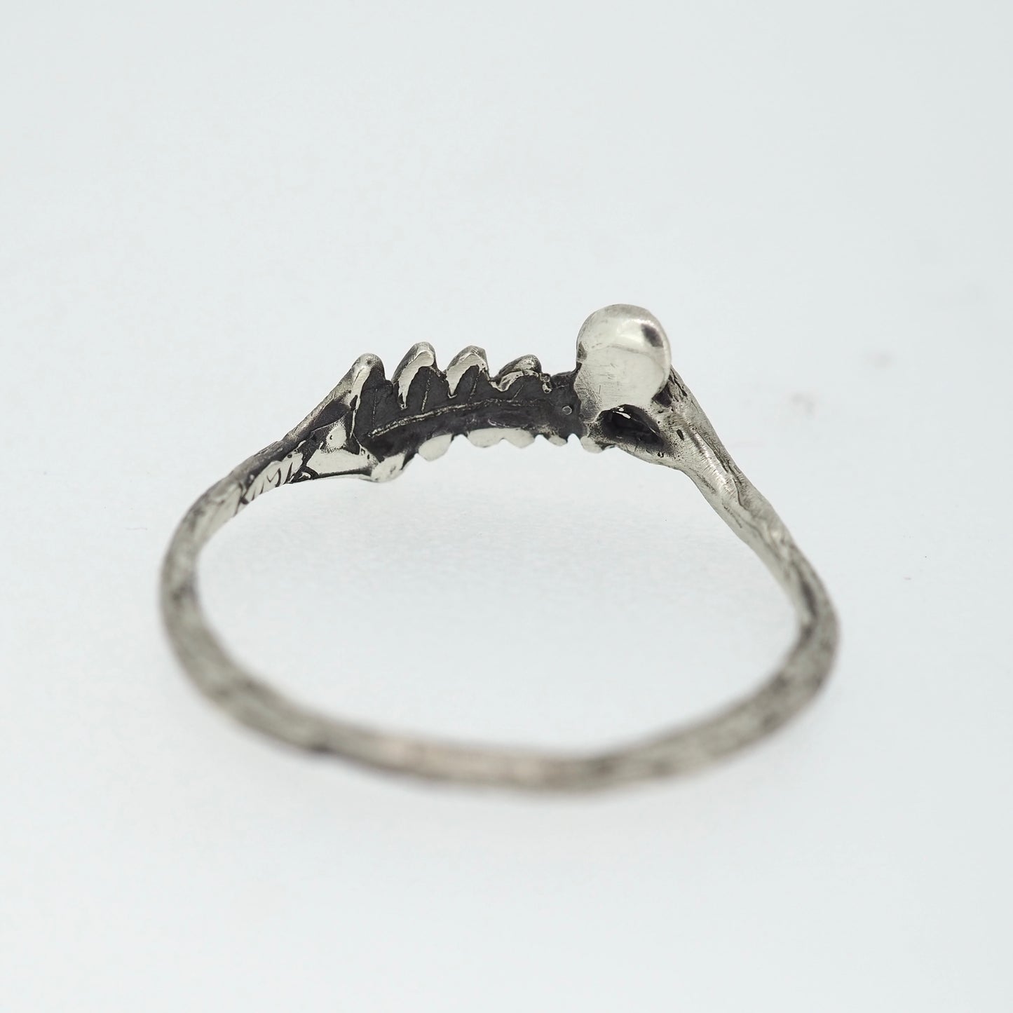 Tiny fern and mushroom ring