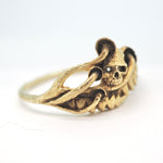 Skull in the forest ring gold