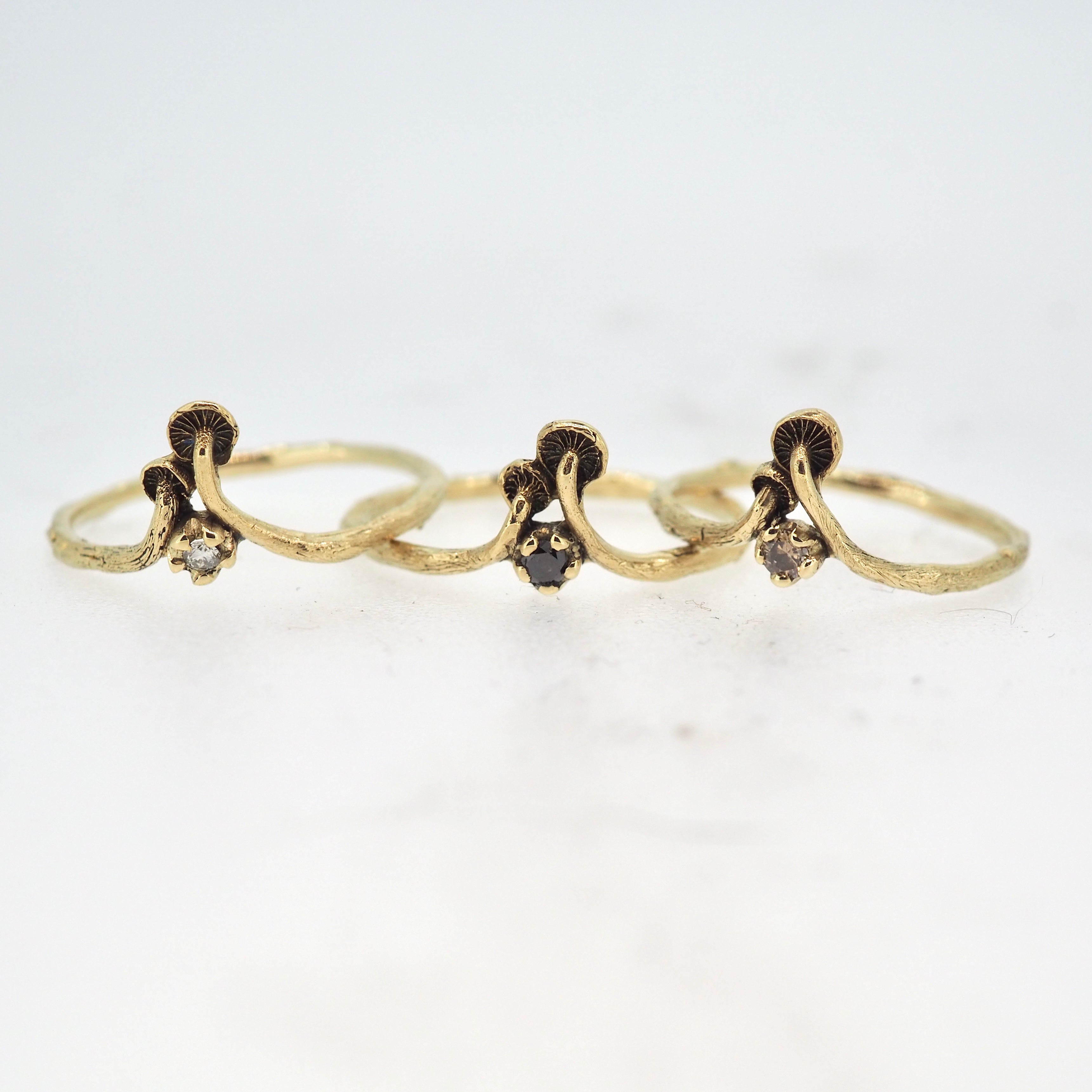 Tiniest twins gemstone ring