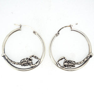 scorpion mini hoop earrings