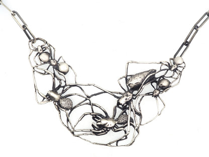 Web of spiders necklace